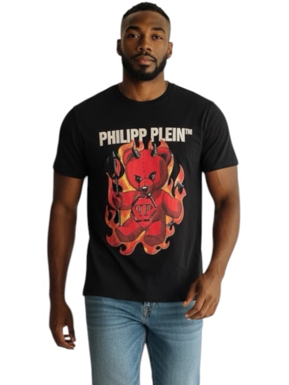 PHILIPP PLEIN Devil Bear Graphic Tshirt